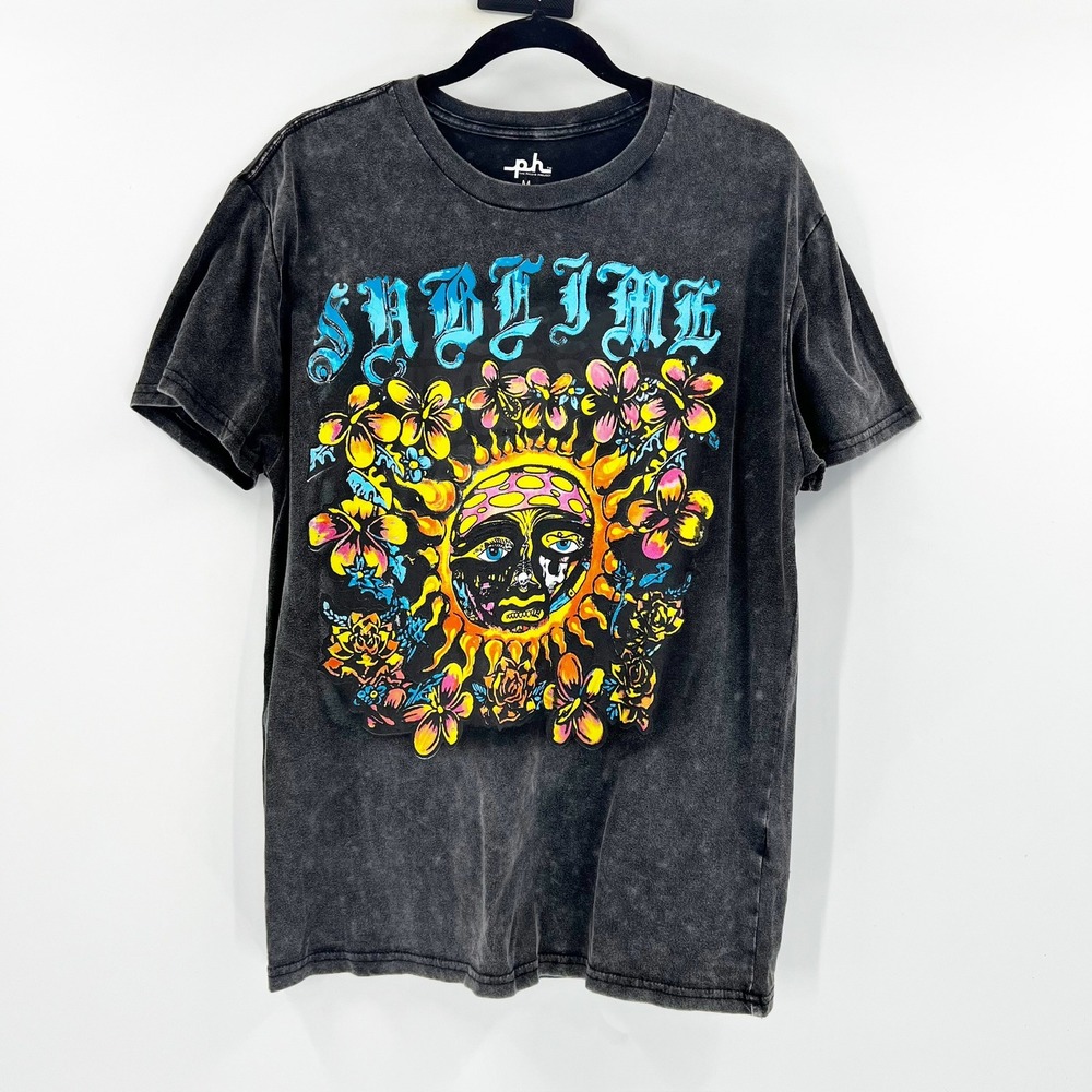 NWOT Sublime T-Shirt The Fluid Project Black Graphic Band Tee Medium M